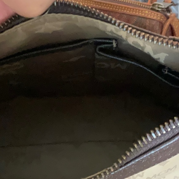 MCM Visetos Mini Handbg Leather and Canvas Brown/Tan - Picture 8 of 17